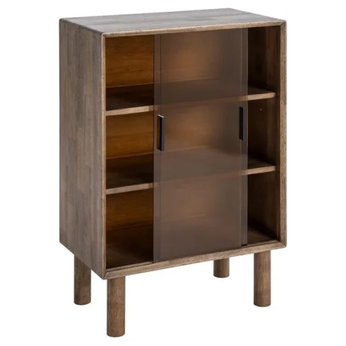 vitrina baja de madera