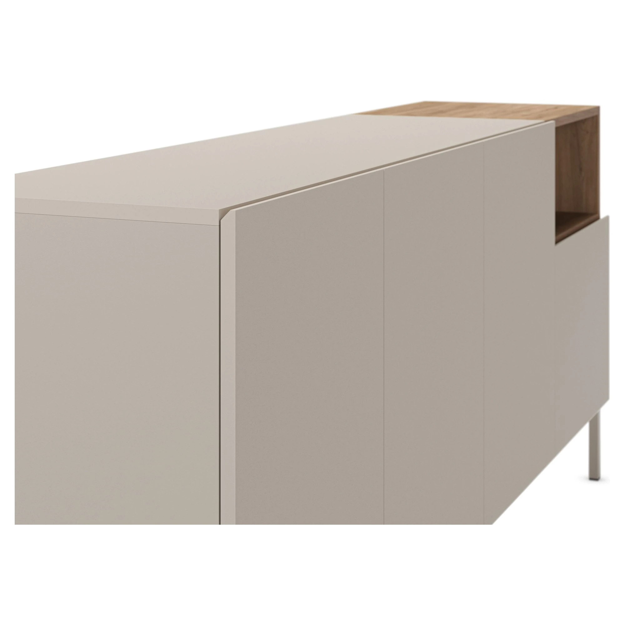 aparador cailin crema madera metal
