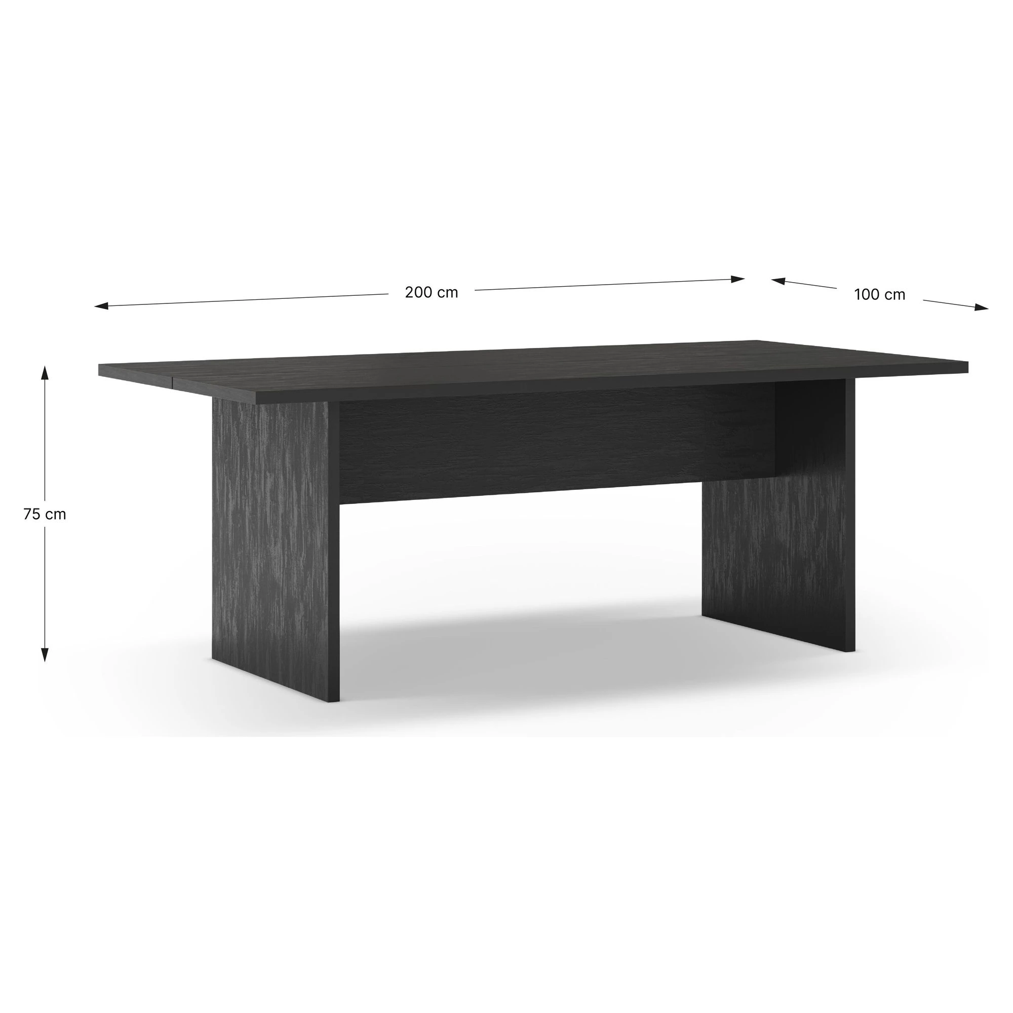 mesa comedor rectangular negra