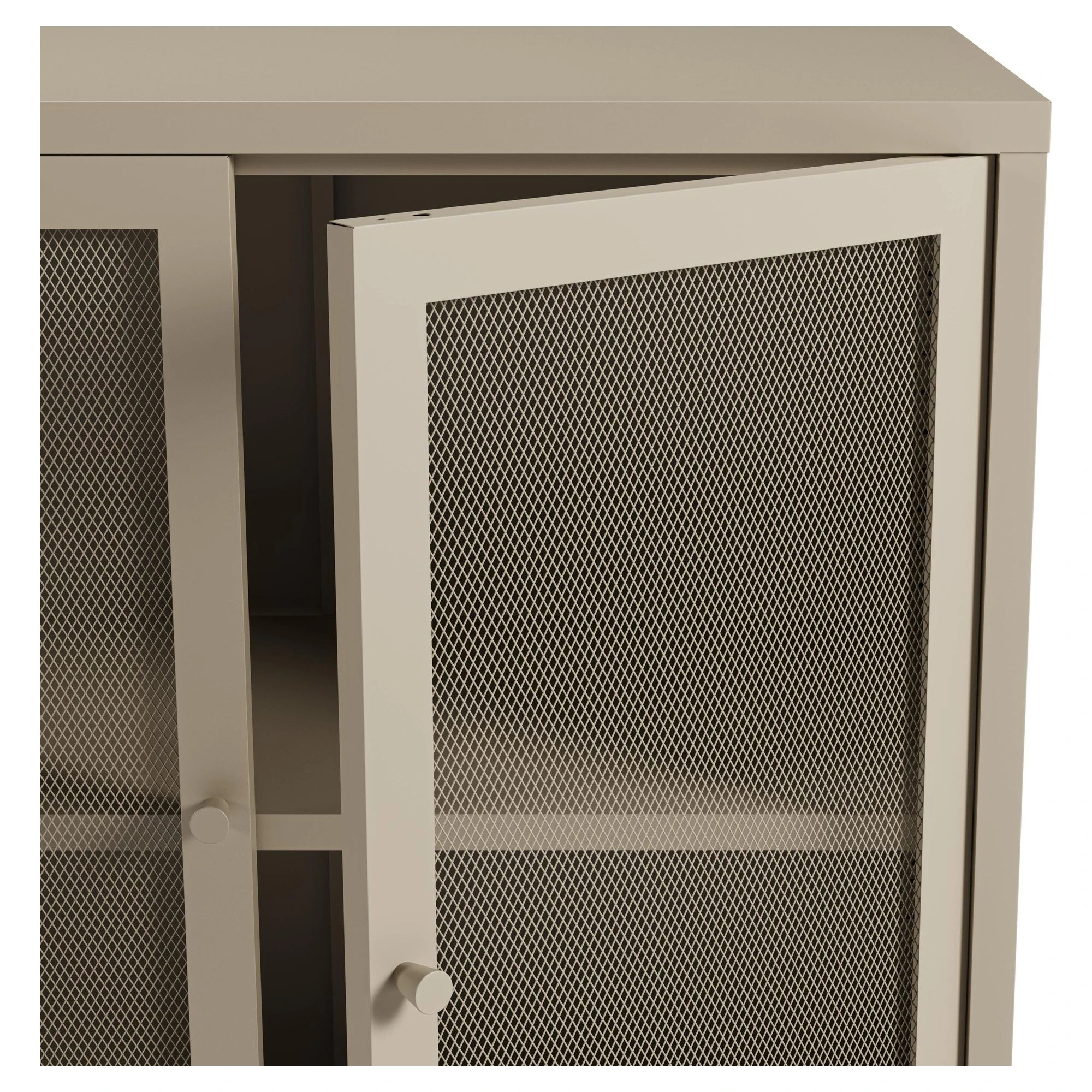 aparador metalico beige 3 puertas