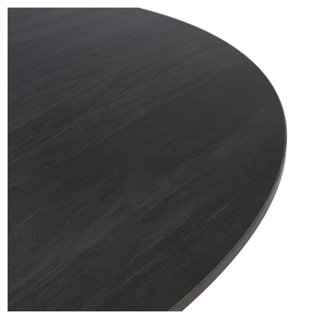 MESA COMEDOR NEGRO PIEDRA SINTERIZADA