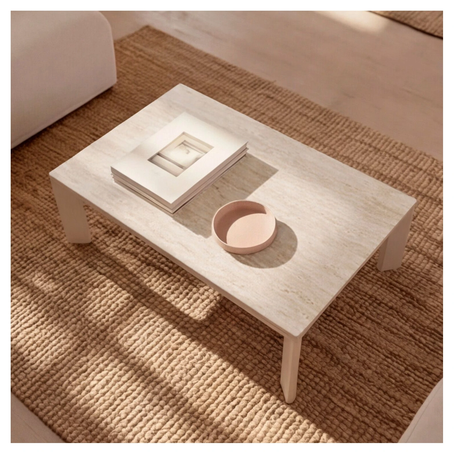 mesa centro elevable oliver travertino