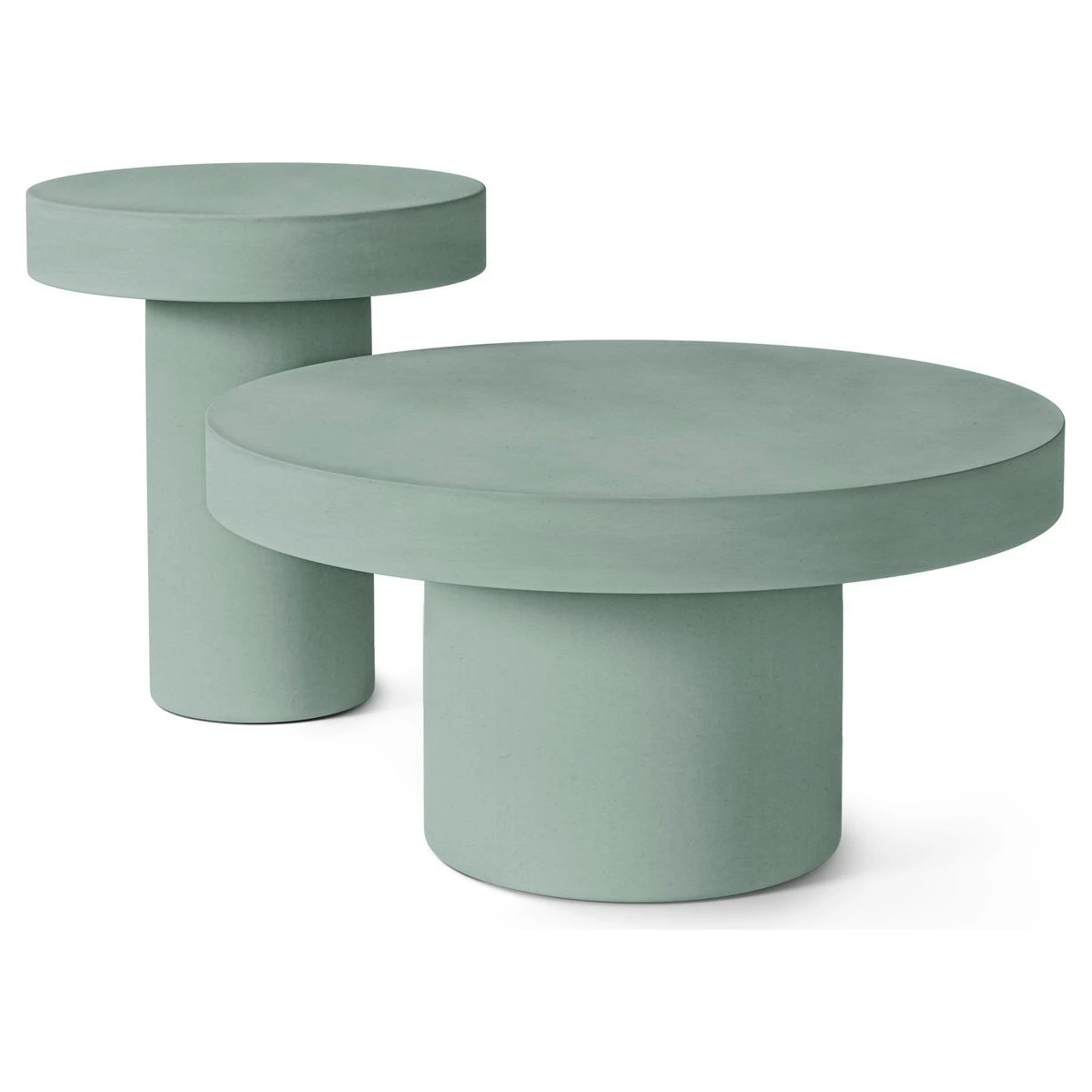 mesa auxiliar verde mirko cemento