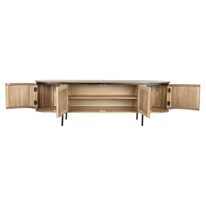 mueble tv paulownia natural ovalado