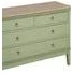 comoda de madera verde