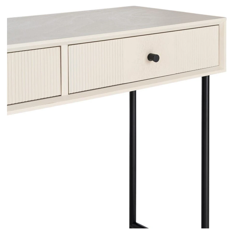 consola recibidor crema