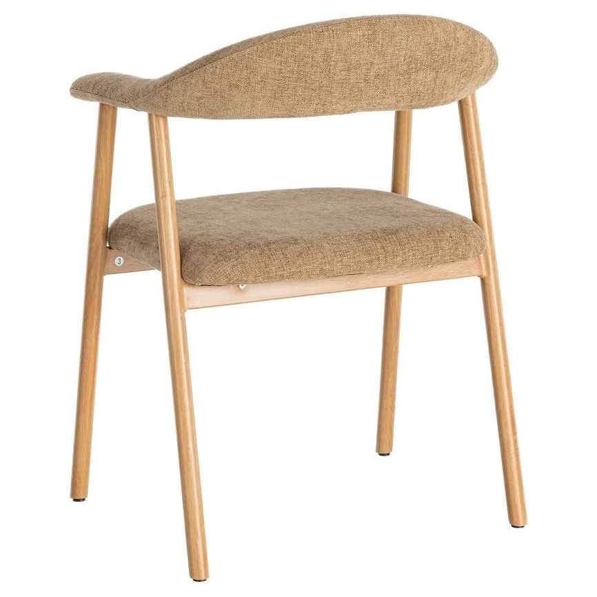 silla con brazos beige