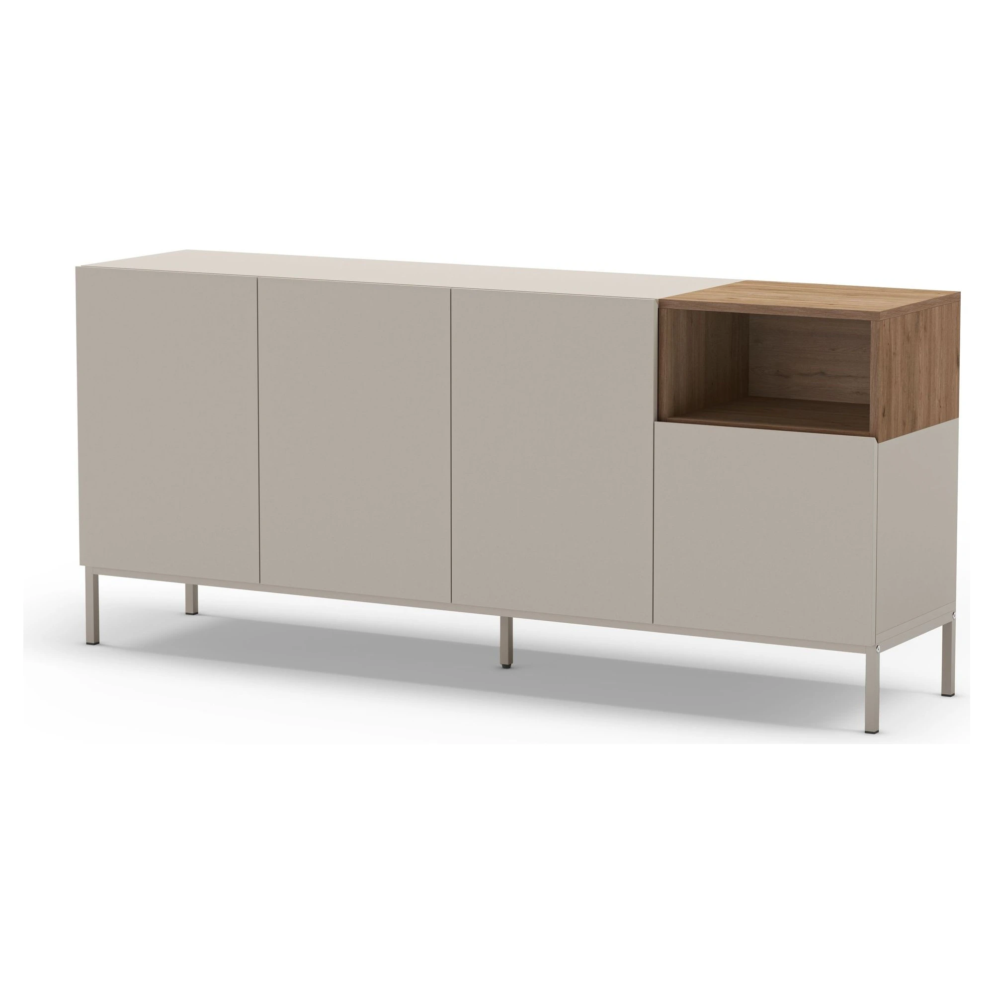 aparador cailin crema madera metal