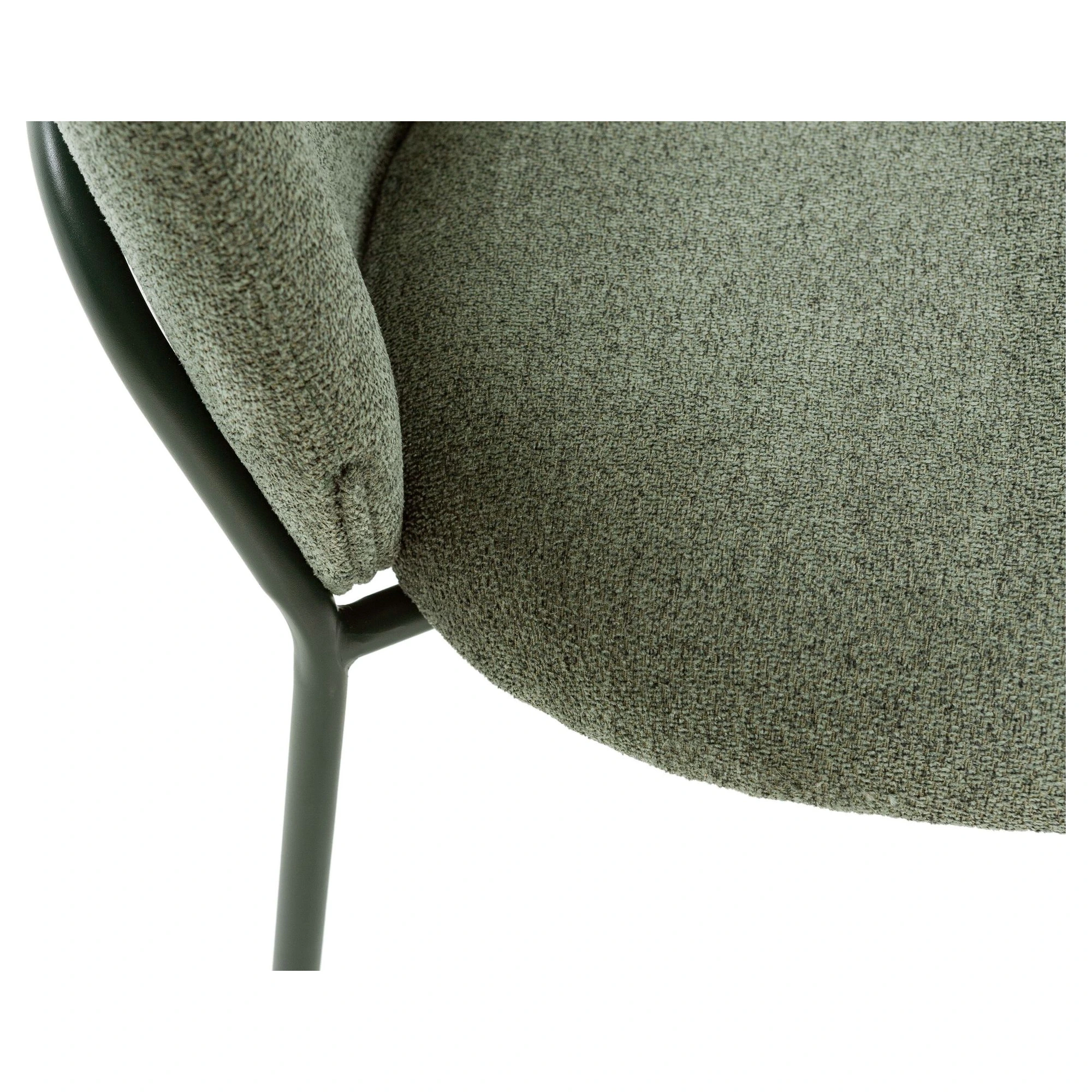 silla comedor tapizada verde