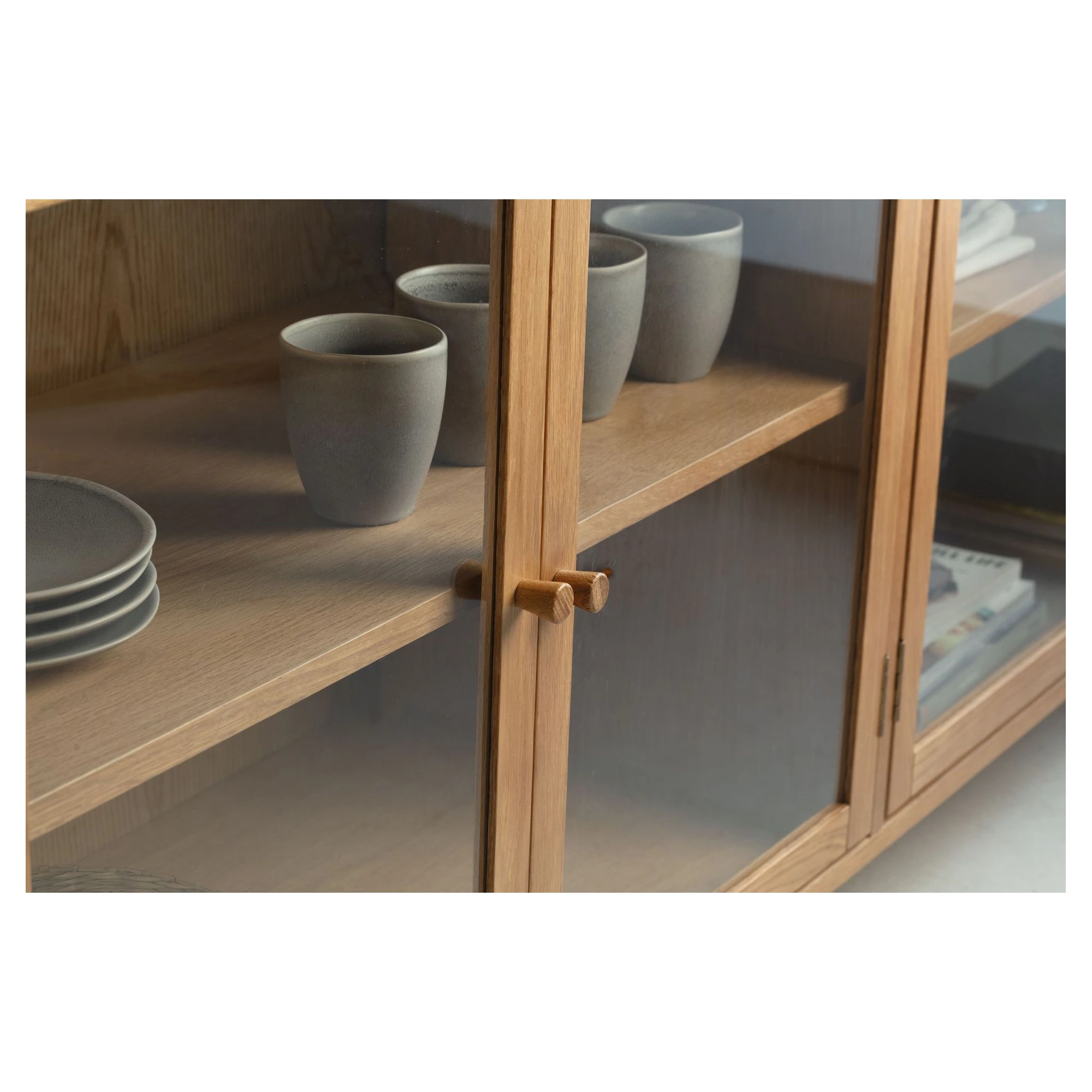 aparador roble cristal 180 cm