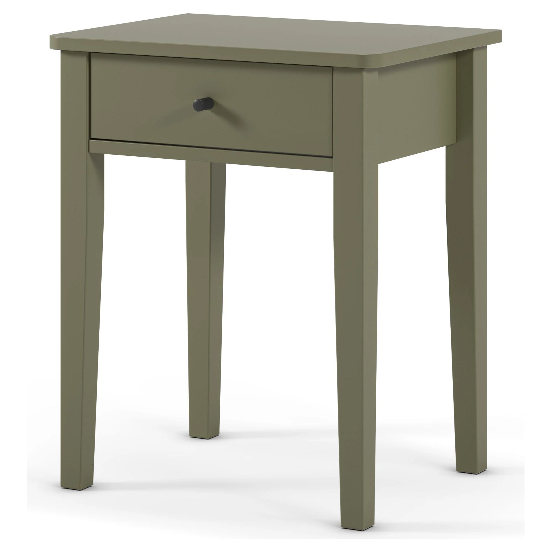 mesita de noche verde militar