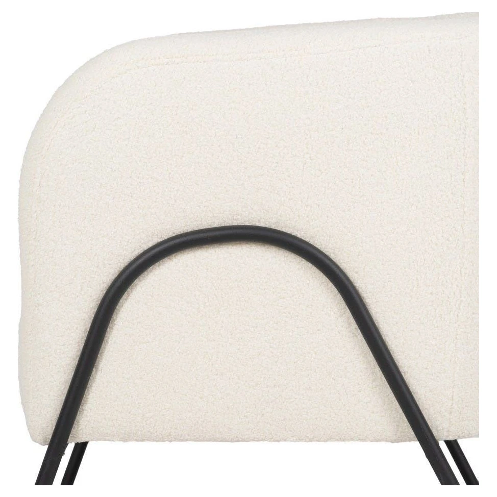 sillon borreguito blanco patas metal