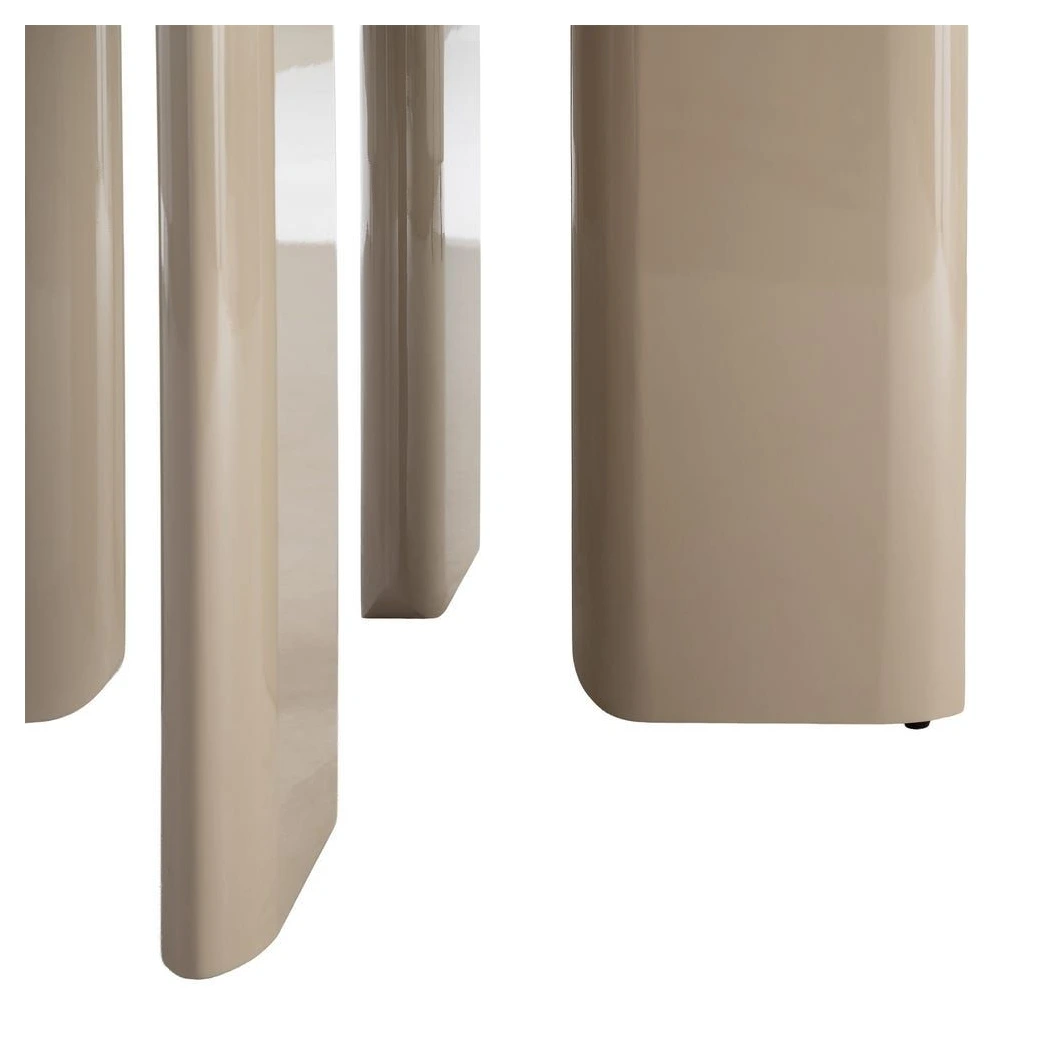 MESA COMEDOR ALTO BRILLO TAUPE