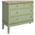 comoda de madera verde