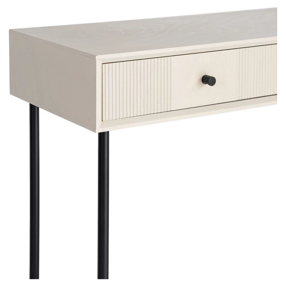 consola recibidor crema