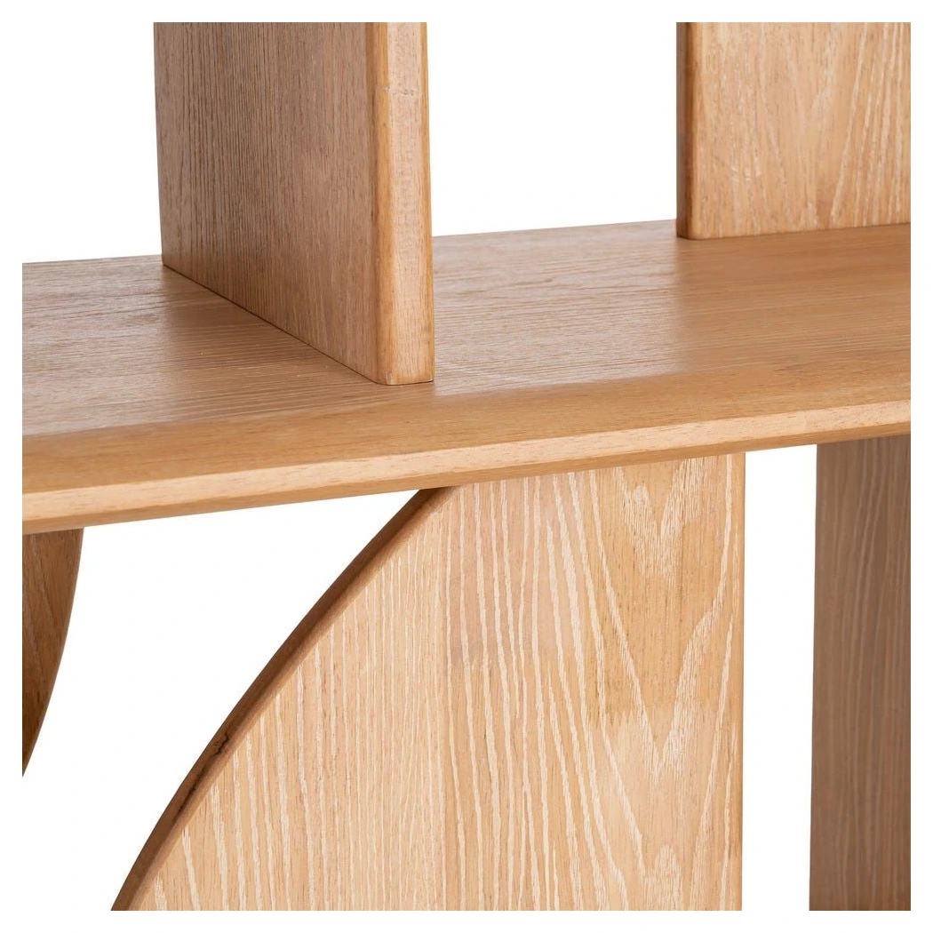 estanteria de madera de caucho natural