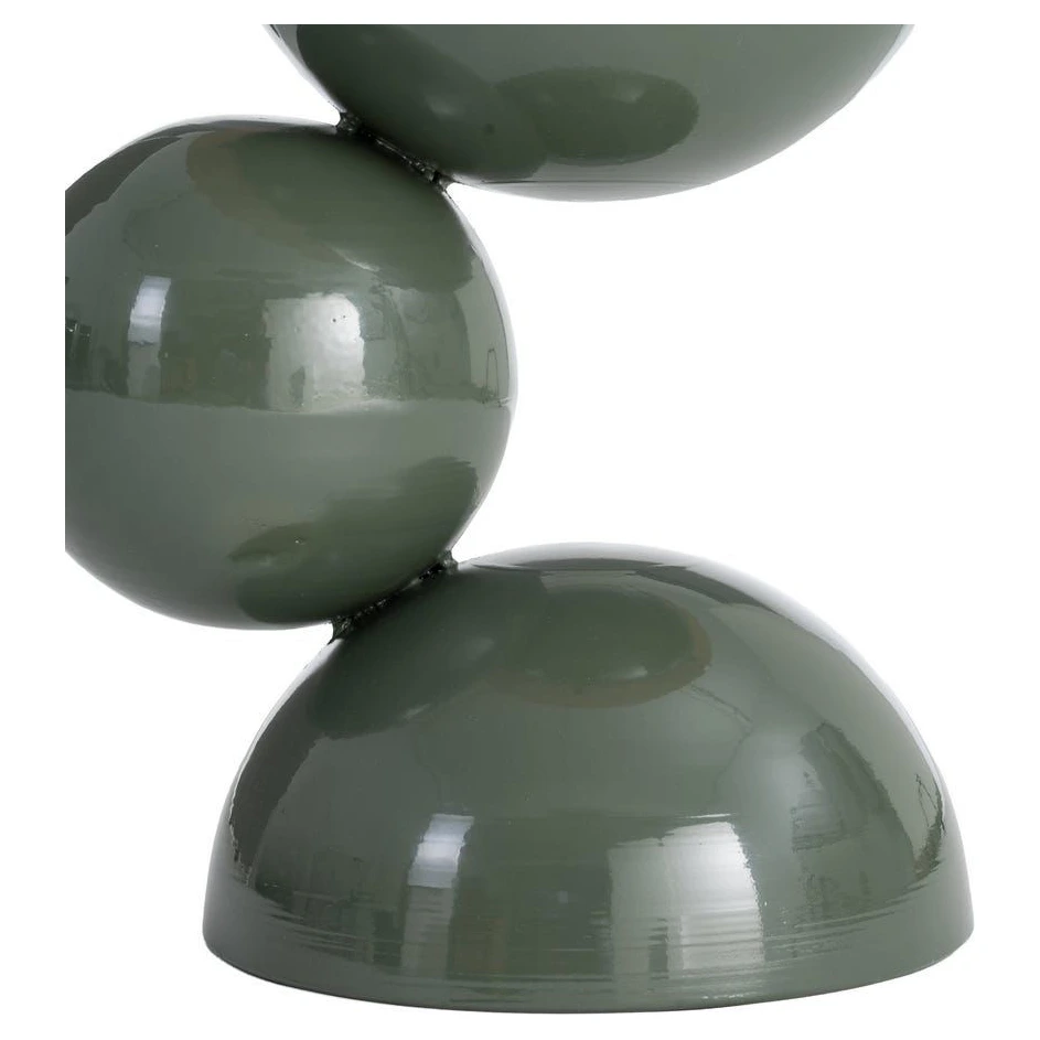 mesa auxiliar verde y madera