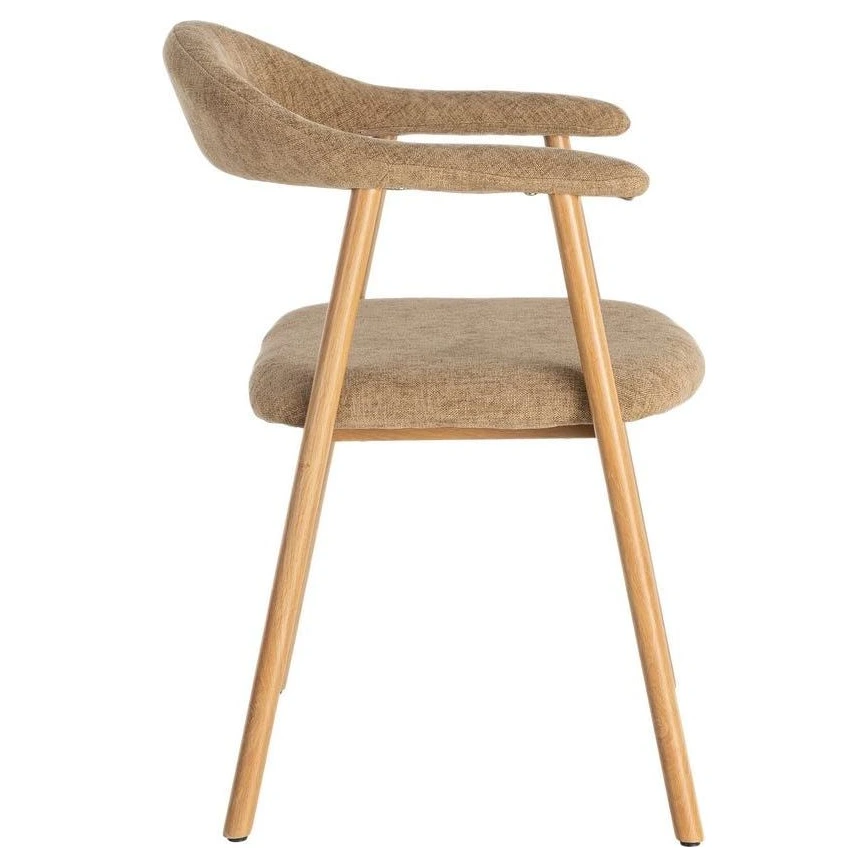 silla con brazos beige
