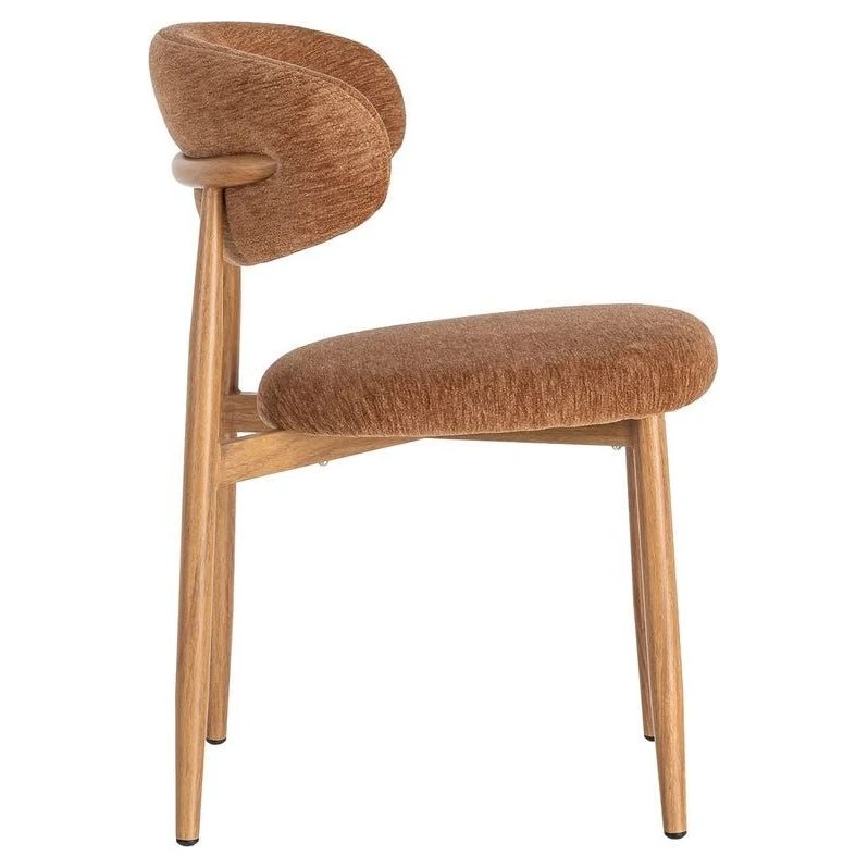 silla tapizada color melocotón