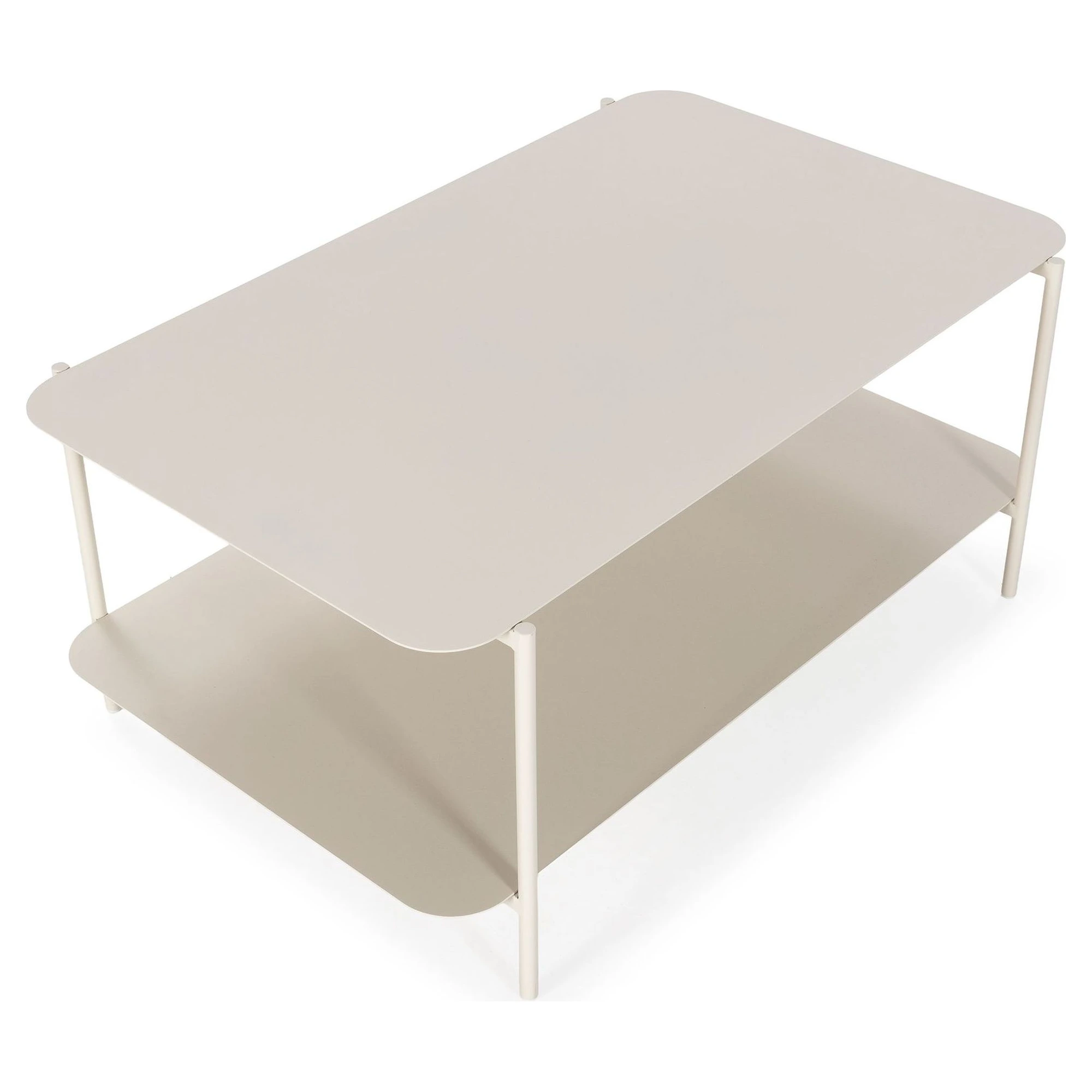 mesa centro rectangular crema