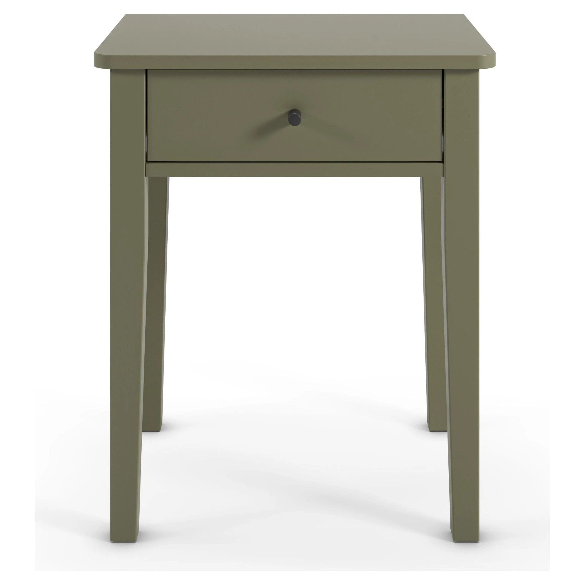mesita de noche verde militar