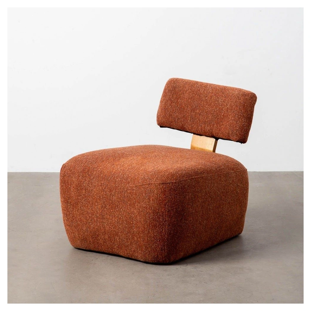 sillón tapizado teja jaspeado