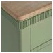 comoda de madera verde