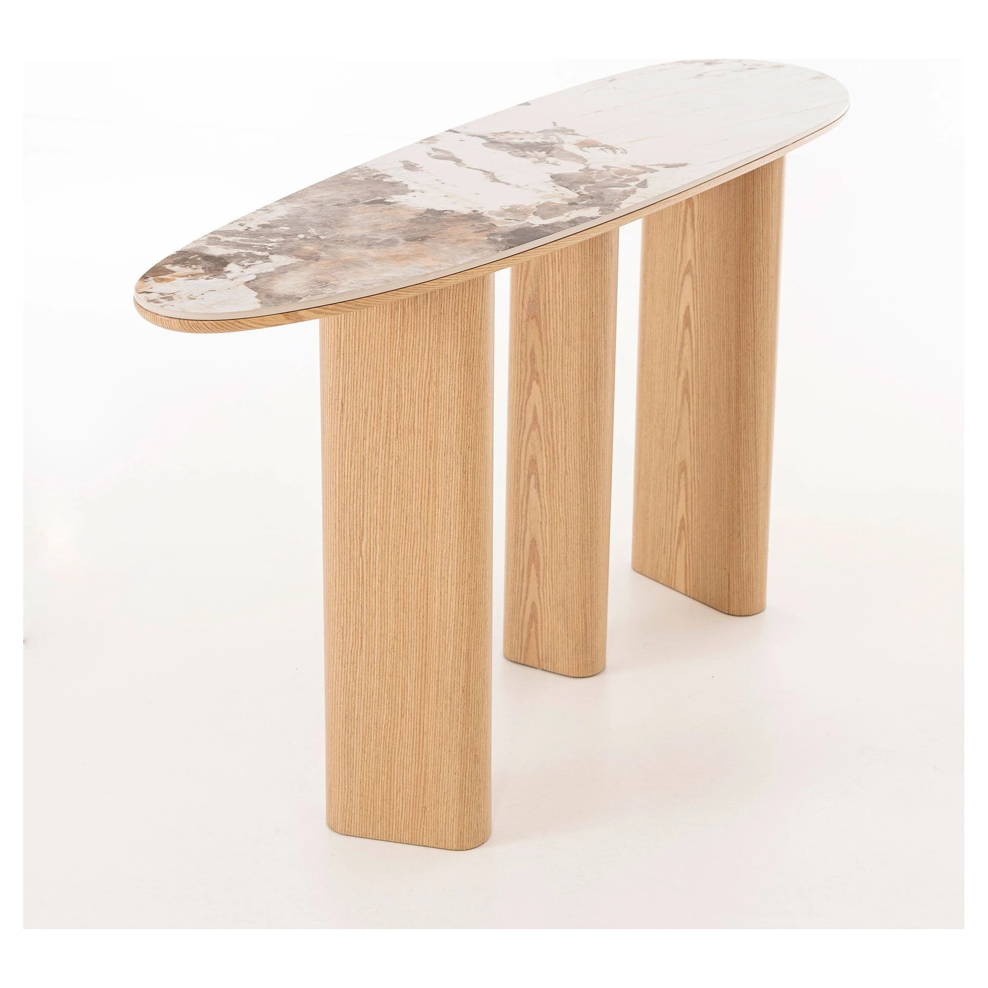 consola recibidor roble porcelanico
