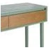 consola recibidor verde y madera