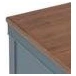 mesita de noche azul madera