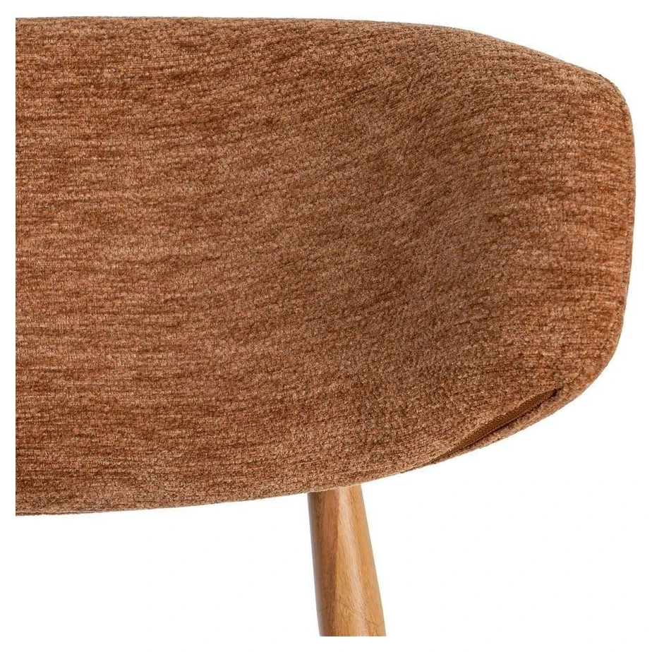 silla tapizada color melocotón