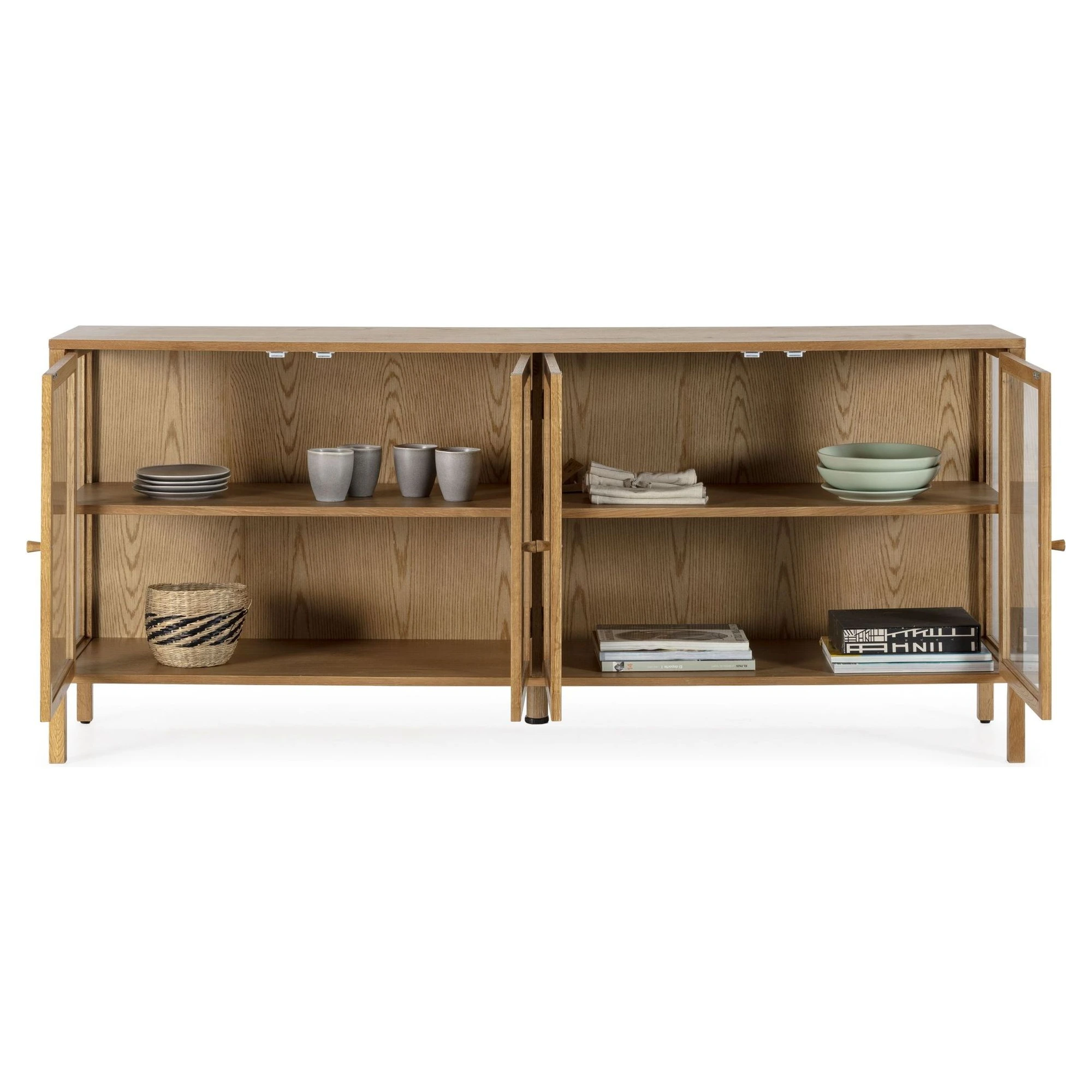 aparador roble cristal 180 cm