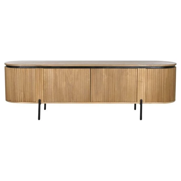 mueble tv paulownia natural ovalado