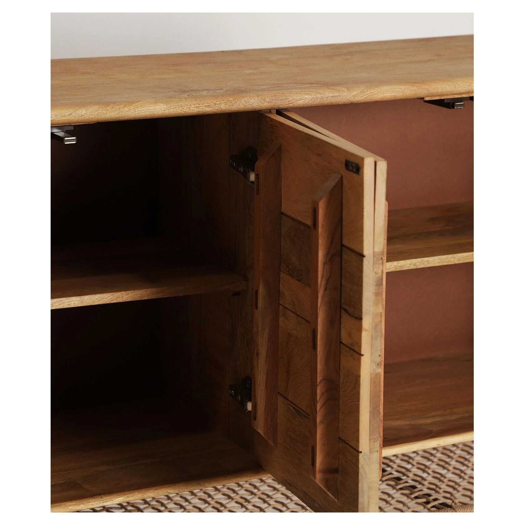 aparador de madera natural 4 puertas