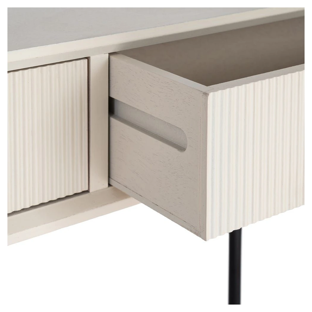 consola recibidor crema