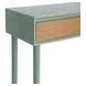 consola recibidor verde y madera