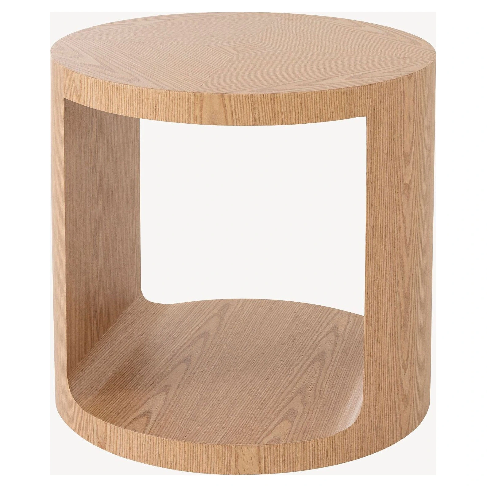 mesa auxiliar redonda roble
