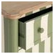 comoda rayas verde y crema