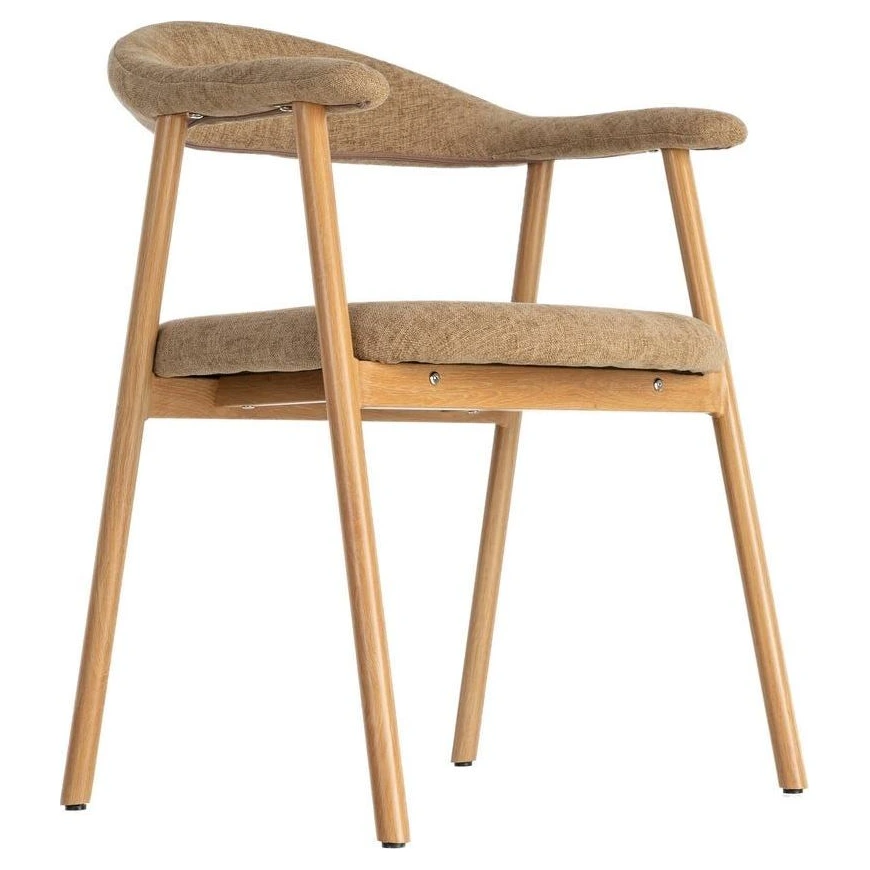silla con brazos beige