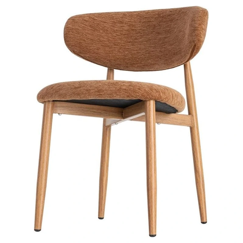 silla tapizada color melocotón