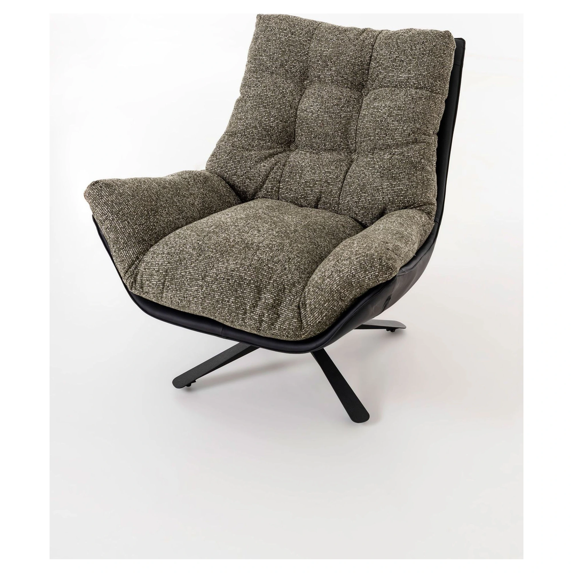 sillon giratorio tapizado verde