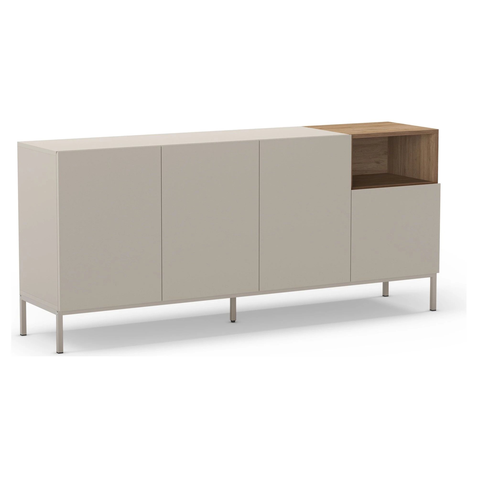 aparador cailin crema madera metal