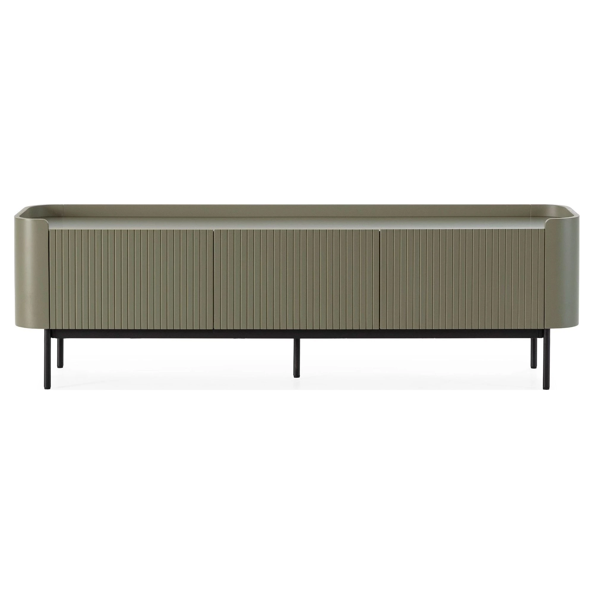 mueble tv verde acanalado willa