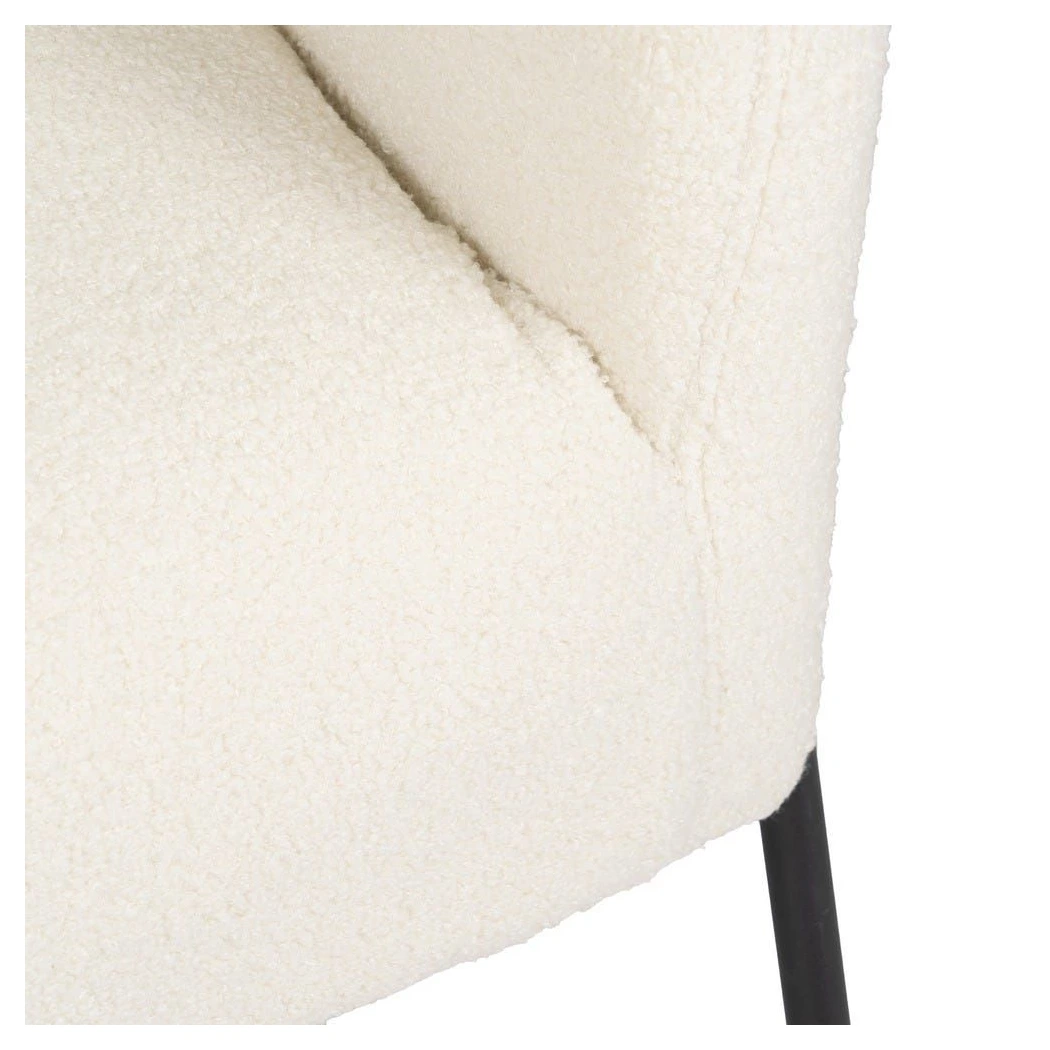 sillon borreguito blanco patas metal