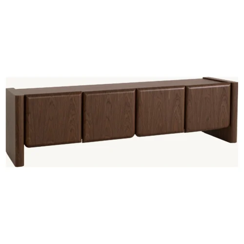 mueble tv chapa nogal
