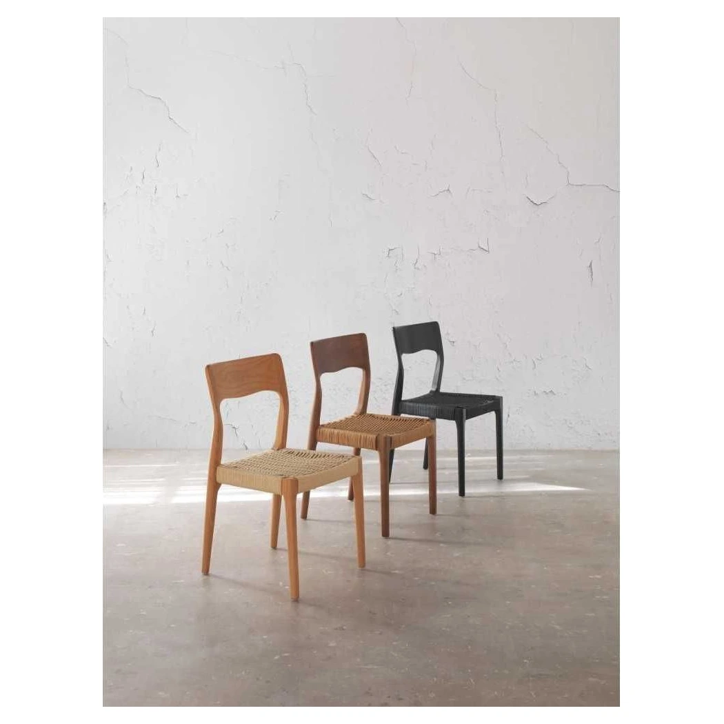 silla madera fresno asiento trenzado