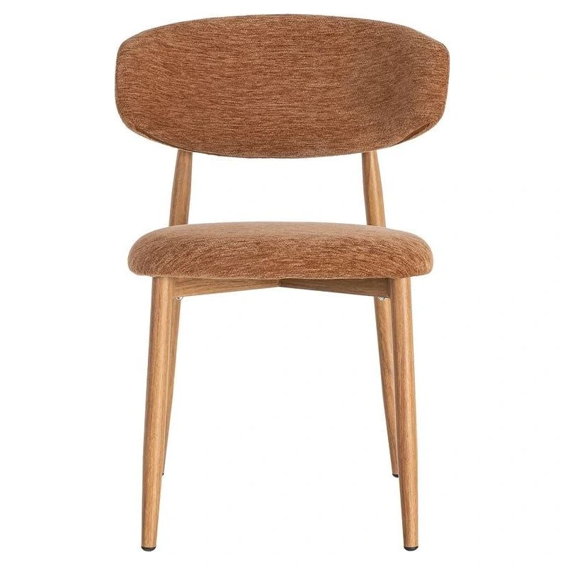 silla tapizada color melocotón