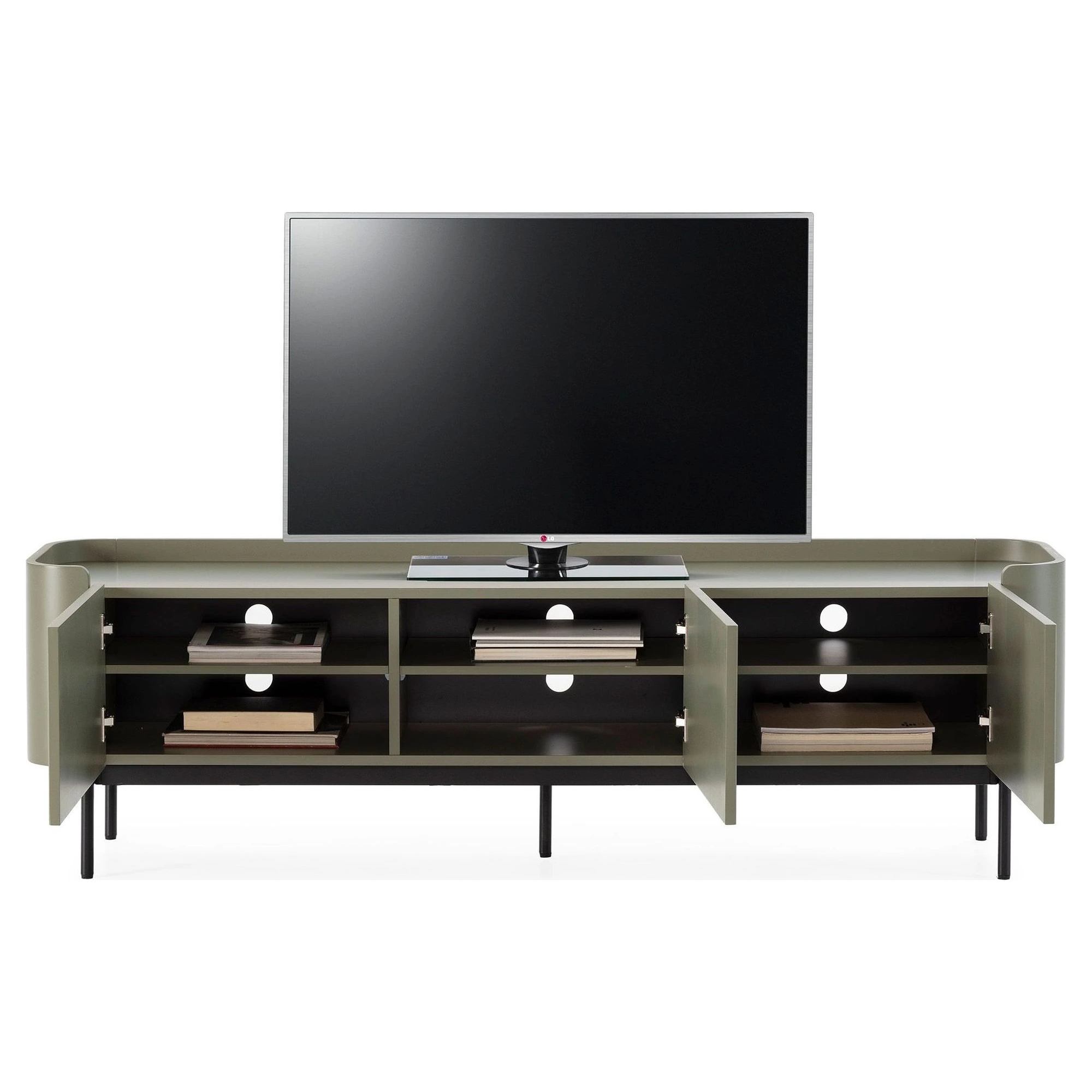 mueble tv verde acanalado willa