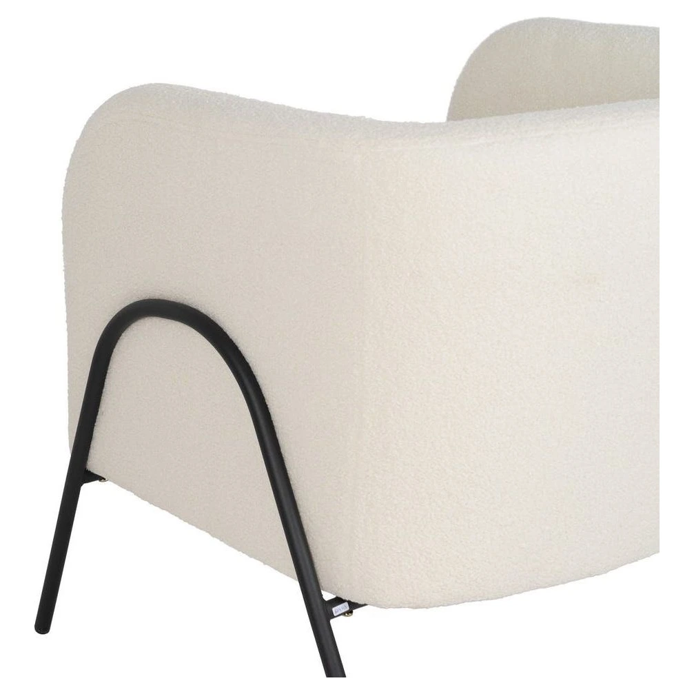 sillon borreguito blanco patas metal
