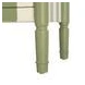 comoda rayas verde y crema
